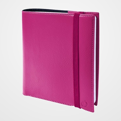 AGENDA ANUAL (2027) QUO VADIS TIME&LIFE MEDIUM ML SOBRECUBIERTA WIRE-O tapa SIMIL PIEL CON GOMA 160x160 S/V 2 PAG. ROSA METALIZADO