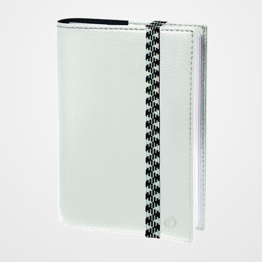 AGENDA ANUAL (2027) QUO VADIS TIME&LIFE POCKET ML SOBRECUBIERTA WIRE-O tapa SIMIL PIEL CON GOMA 100x150 S/V 2 PAG. BLANCO