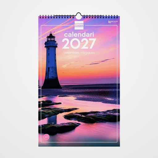 CALENDARI (2027) CATALAN FINOCAM PARET ESPIRAL IMATGES MENSUAL PER ESCRIURE 250x400 VESPADES MAGICS