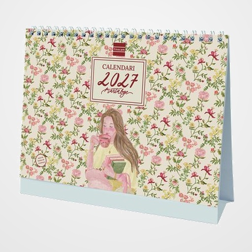 CALENDARI (2027) CATALAN FINOCAM SOBRETAULA ART MENSUAL PER ESCRIURE S 210x150 MARTABGE