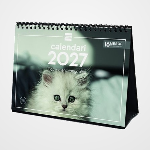 CALENDARI (2027) CATALAN FINOCAM SOBRETAULA IMATGES MENSUAL PER ESCRIURE S 210x150 GATETS