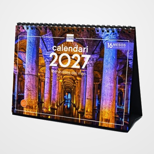 CALENDARI (2027) CATALAN FINOCAM SOBRETAULA IMATGES MENSUAL PER ESCRIURE S 210x150 MERAVELLES DEL MON