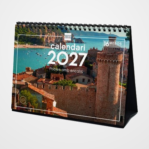 CALENDARI (2027) CATALAN FINOCAM SOBRETAULA IMATGES MENSUAL PER ESCRIURE S 210x150 POBLES BELLS