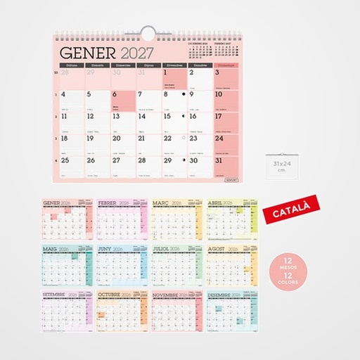 CALENDARI (2027) CATALAN SENFORT PARET CLASSIC MENSUAL PER ESCRIURE 310x240