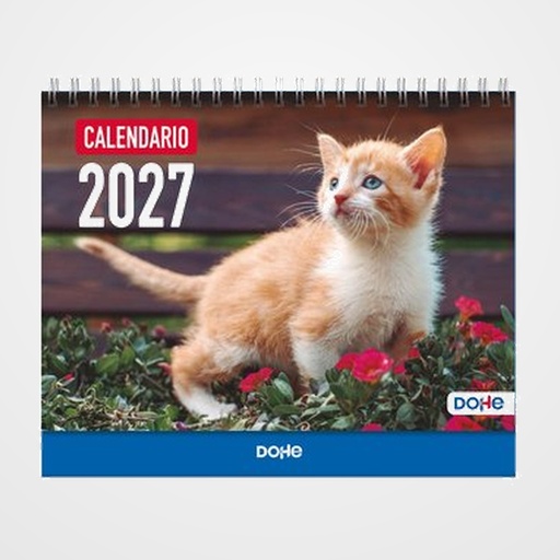 CALENDARIO (2027) DOHE SOBREMESA IMAGENES MENSUAL PARA ESCRIBIR 150x210 GATOS