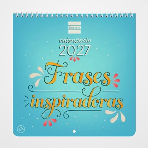 CALENDARIO (2027) FINOCAM PARED ESPIRAL ART MENSUAL PARA ESCRIBIR 210x210 FRASES INSPIRADORAS