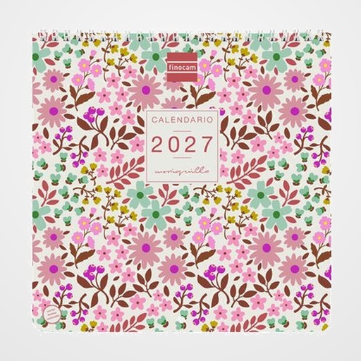 CALENDARIO (2027) FINOCAM PARED ESPIRAL ART MENSUAL PARA ESCRIBIR 210x210 MONIQUILLA