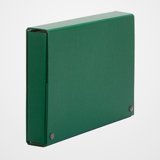 CARPETA de PROYECTOS PARDO CARTON FORRADO PVC A4 BROCHES  5 cm VERDE