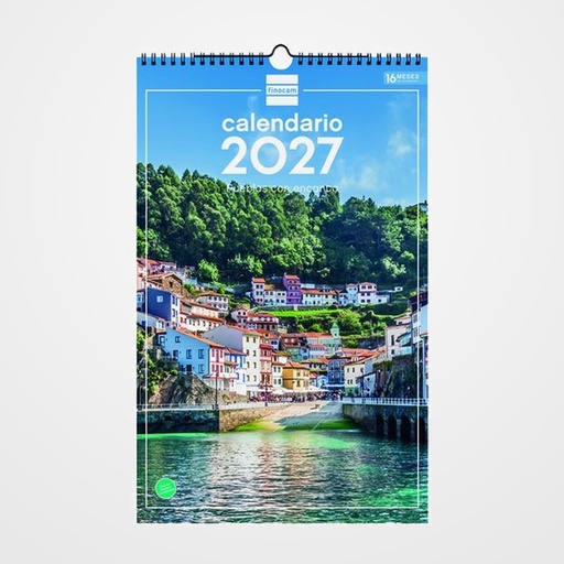 CALENDARIO (2027) FINOCAM PARED ESPIRAL IMAGENES MENSUAL PARA ESCRIBIR 250x400 PUEBLOS CON ENCANTO