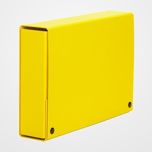 CARPETA de PROYECTOS PARDO CARTON FORRADO PVC A4 BROCHES  9 cm AMARILLO