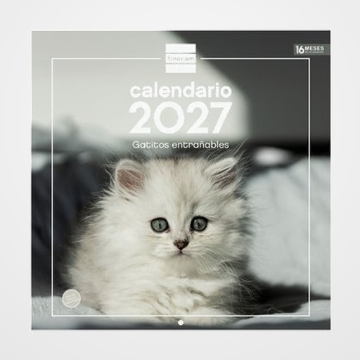 CALENDARIO (2027) FINOCAM PARED IMAGENES MENSUAL PARA ESCRIBIR 300x300 GATITOS