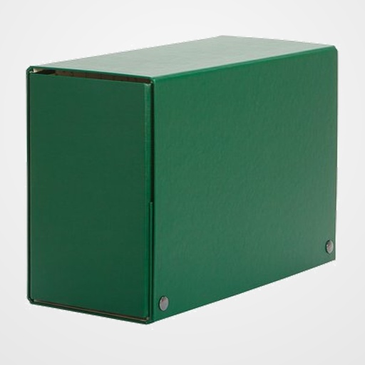 CARPETA de PROYECTOS PARDO CARTON FORRADO PVC A4 BROCHES 12 cm VERDE