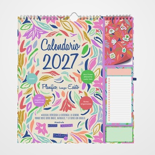 CALENDARIO (2027) FINOCAM PARED TALKUAL MENSUAL PARA ESCRIBIR PLUS 300x330