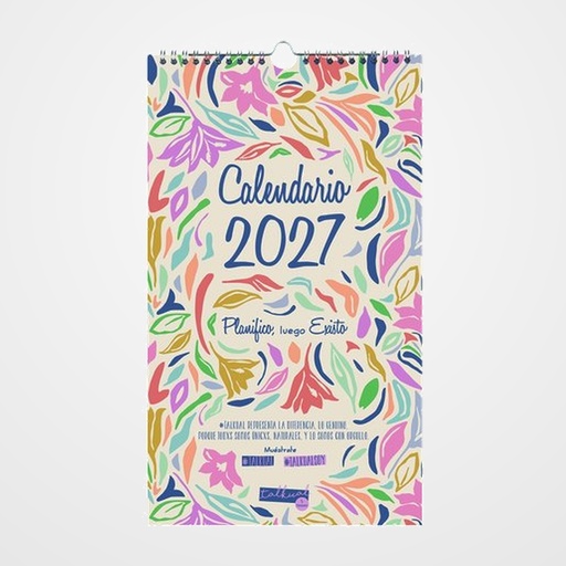 CALENDARIO (2027) FINOCAM PARED TALKUAL MENSUAL PARA ESCRIBIR 210x360