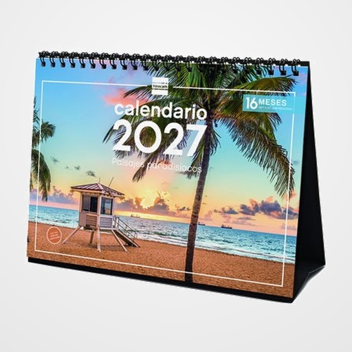 CALENDARIO (2027) FINOCAM SOBREMESA IMAGENES MENSUAL PARA ESCRIBIR S 210x150 PAISAJES PARADISIACOS