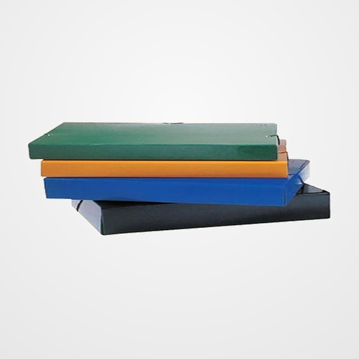 CARPETA de PROYECTOS SARO CARTON ESMALTADO BRILLO Fº GOMAS  3 cm NEGRO