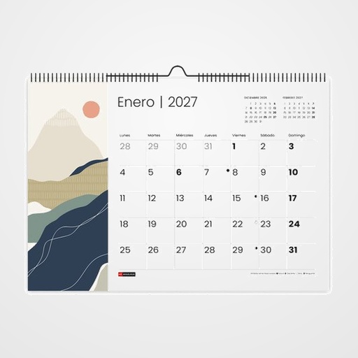 CALENDARIO (2027) MIQUELRIUS PARED TRENDS CUMBRES MENSUAL PARA ESCRIBIR A3 420x296