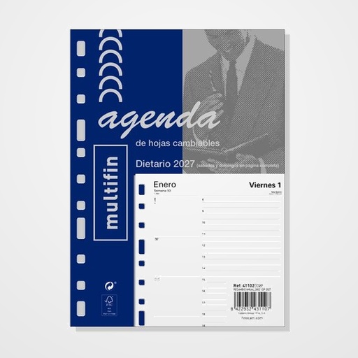 RECAMBIO AGENDA ANUAL (2027) MULTIFIN 3002 155x215 ANUALIDAD D/P