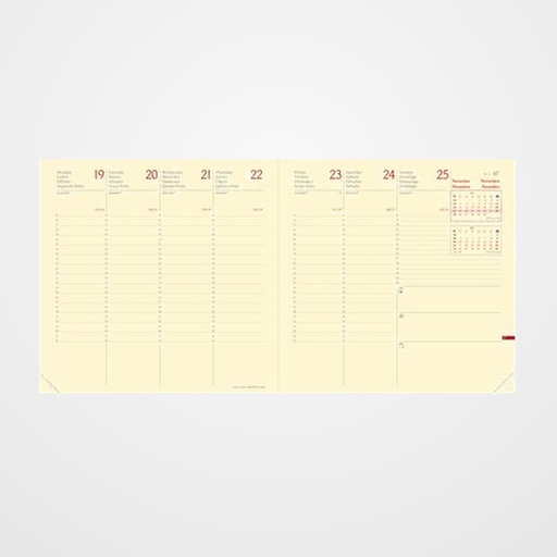 RECAMBIO AGENDA ANUAL (2027) QUO VADIS EXECUTIF PRESTIGIO SP 160x160 S/V 2 PAG.