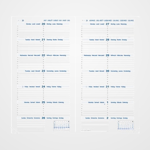 RECAMBIO AGENDA ANUAL (2027) QUO VADIS SILMA ML 88x170 S/V 2 PAG.