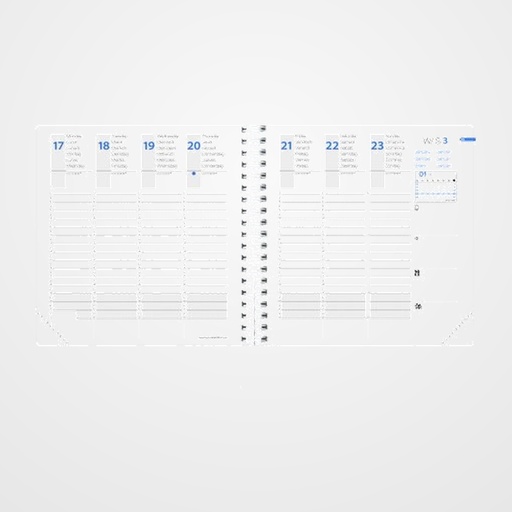 RECAMBIO AGENDA ANUAL (2027) QUO VADIS TIME&LIFE MEDIUM ML 160x160 S/V 2 PAG.