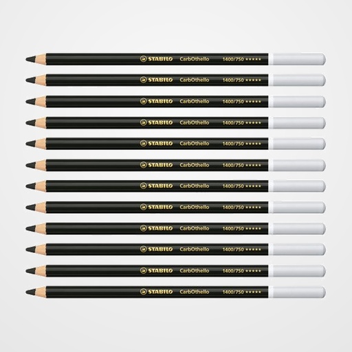 LAPICES de COLORES STABILO CARBOTHELLO CAJA DE 12 NEGRO NEUTRO (750)