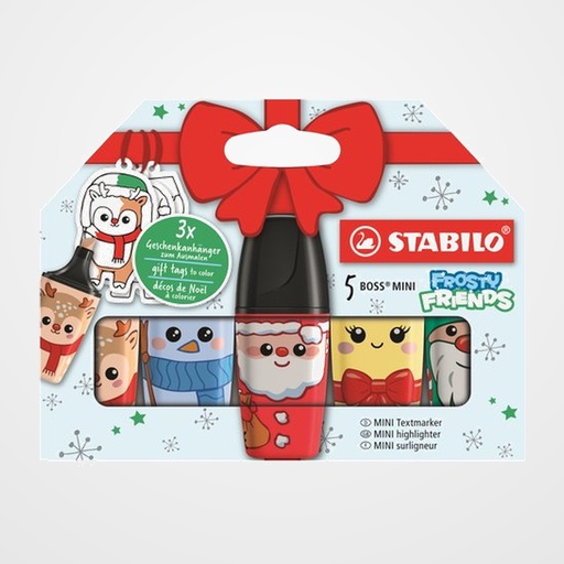 MARCADOR FLUOR STABILO BOSS MINI FROSTY FRIENDS ESTUCHE de 5