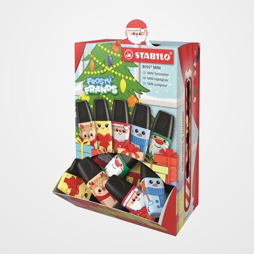 MARCADOR FLUOR STABILO BOSS MINI FROSTY FRIENDS EXPOSITOR de 50