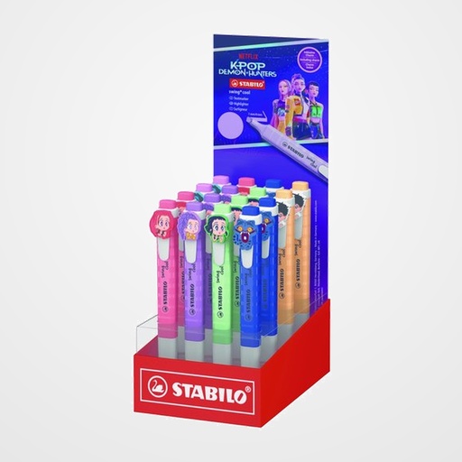 MARCADOR FLUOR STABILO SWING COOL 275 K-POP EXPOSITOR de 16 (6 mod.)
