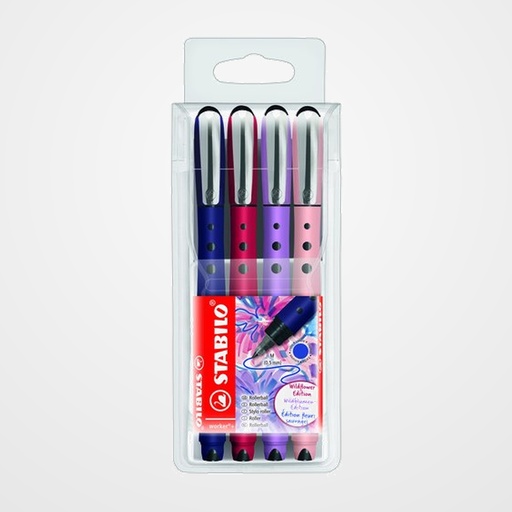 ROLLER T.LIQ. STABILO WORKER WILDFLOWERS ESTUCHE de 4