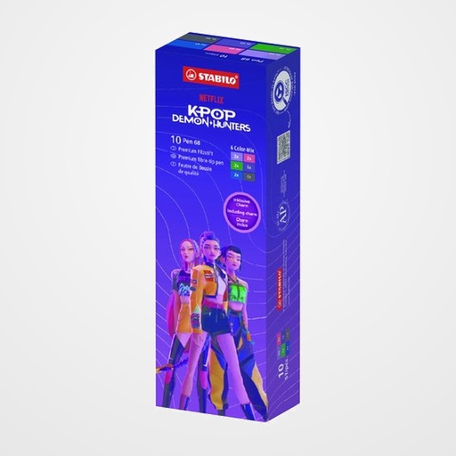 ROTULADOR FIBRA STABILO PEN 68 K-POP ESTUCHE de 10