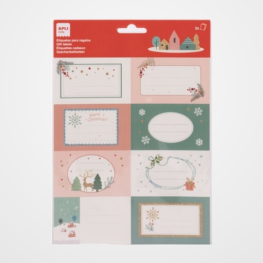 ETIQUETAS REGALO BOLSA APLI NAVIDAD NAVIDAD ARBOL 2h (20714)