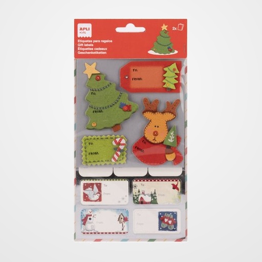 ETIQUETAS REGALO BOLSA APLI NAVIDAD NAVIDAD SOFT 2h (20712)