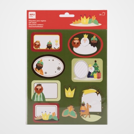 ETIQUETAS REGALO BOLSA APLI NAVIDAD REYES MAGOS 2h (20711)