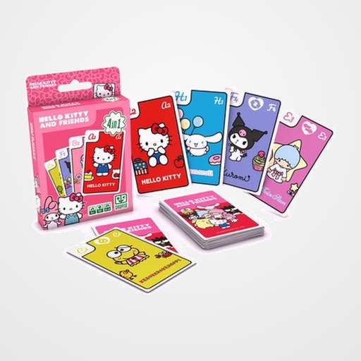 JUEGO CARTAMUNDI SHUFFLE FUN 4 IN 1 HELLO KITTY