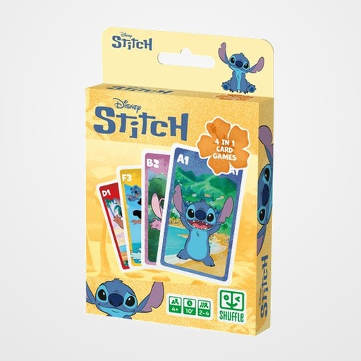JUEGO CARTAMUNDI SHUFFLE FUN 4 IN 1 STITCH