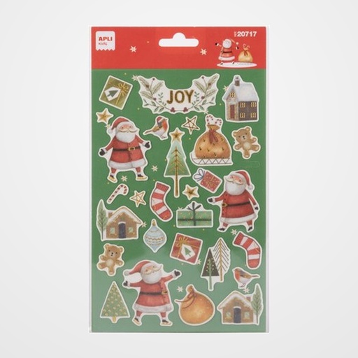 STICKERS APLI BOLSA 1h NAVIDAD VELVET NAVIDAD  (20717)