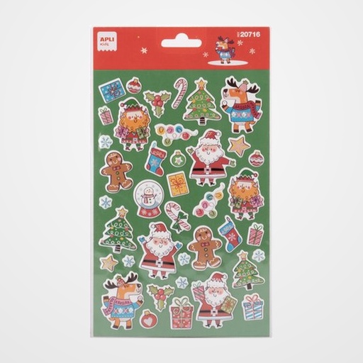 STICKERS APLI BOLSA 1h NAVIDAD XMAS  (20716)