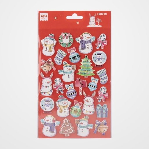 STICKERS APLI BOLSA 1h NAVIDAD XMAS FOAM  (20719)