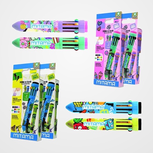 BOLIGRAFO de 10 COLORES MITAMA SURTIDOS