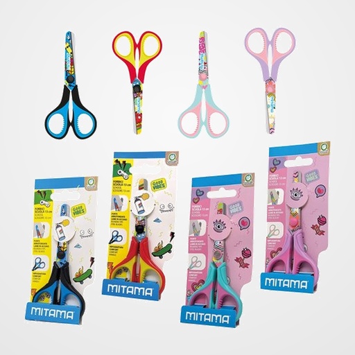 TIJERAS ESCOLARES MITAMA 13 cm. BLISTER de 1