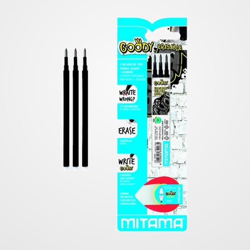 RECAMBIO MITAMA GOODY NEGRO BLISTER de 3