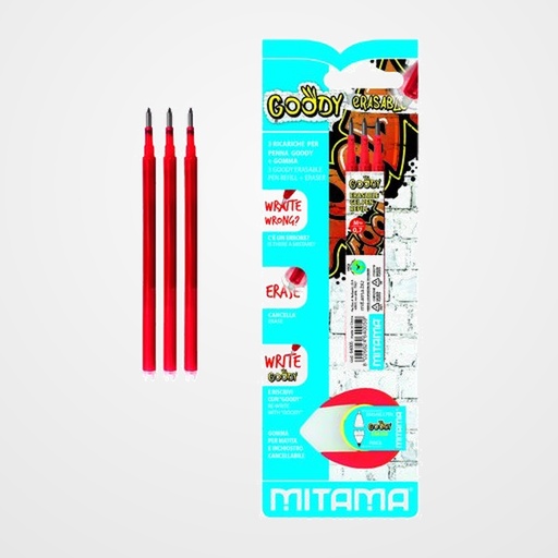 RECAMBIO MITAMA GOODY ROJO BLISTER de 3