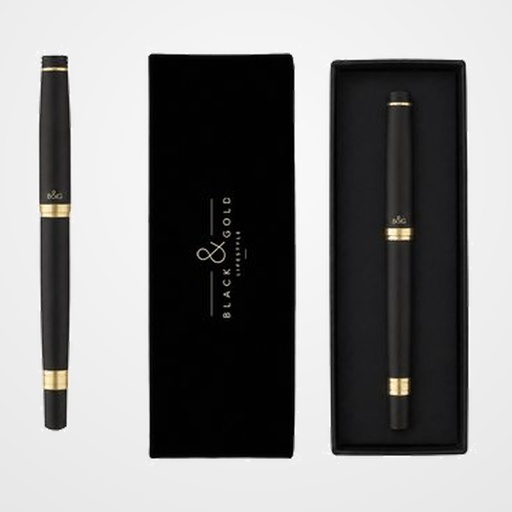 BOLIGRAFO DOHE BLACK&GOLD NEGRO MATE (tinta azul)