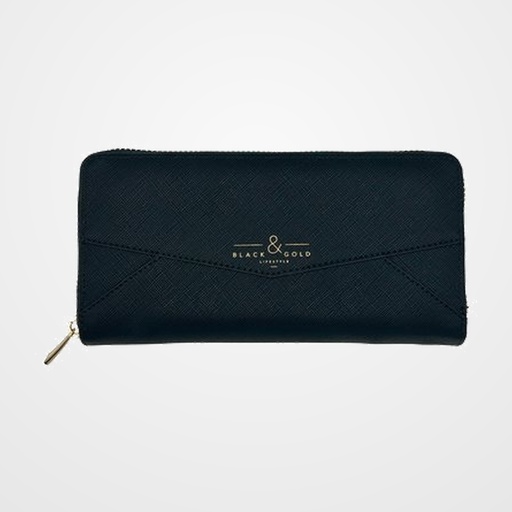 CARTERA DOHE BLACK&GOLD 1 CREMALLERA NEGRO