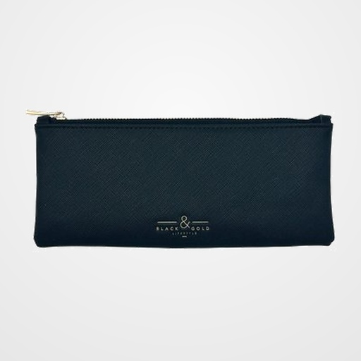 PORTATODO DOHE BLACK&GOLD 1 CREMALLERA POLIPIEL NEGRO