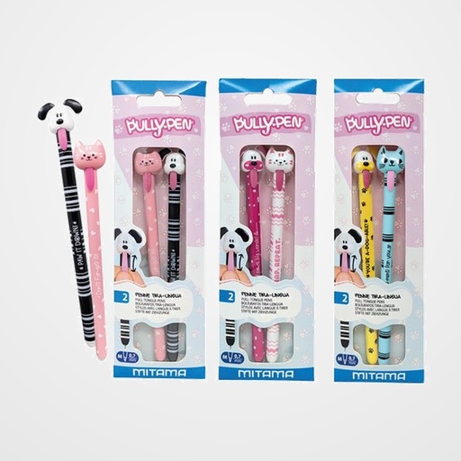 BOLIGRAFO MITAMA PULLY PEN 0,7 mm AZUL BLISTER de 2