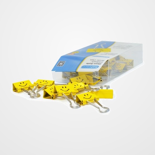 PINZA PALA ABATIBLE RAPESCO AMARILLA SONRISAS 25 mm. CAJA de 35