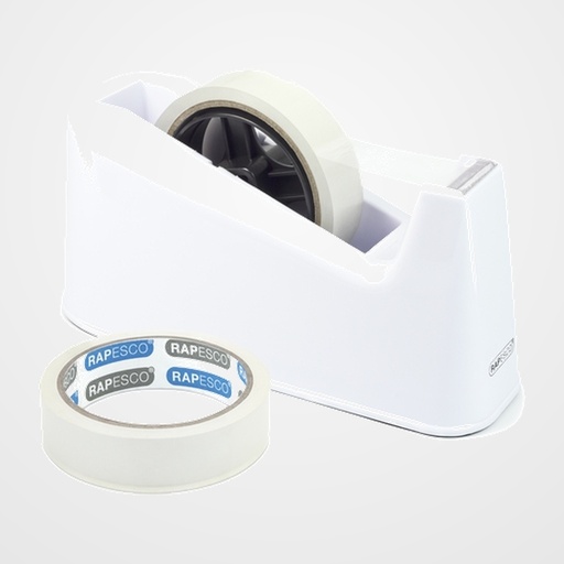 PORTARROLLOS RAPESCO 500 (1540) BLANCO  (incluye 2 cintas)