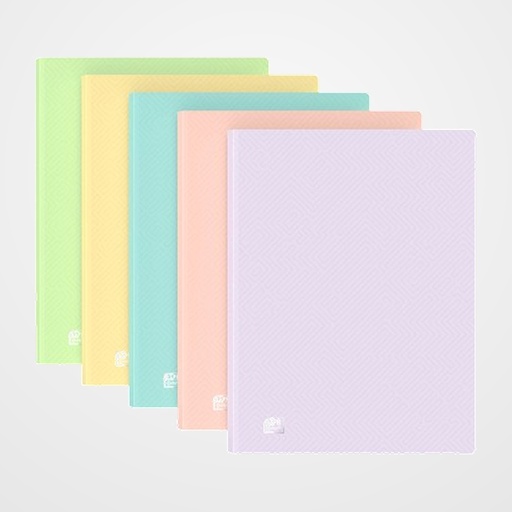 CARPETA FUNDAS (TARIFARIO) OXFORD/ELBA URBAN PP TRANSLUCIDO A4+ 20 F. PASTELES SURTIDO (5 col.)